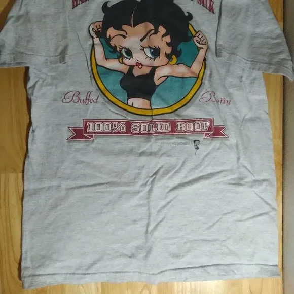 Vintage Buffed Betty Boop 100% Solid Boop T-Shirt - Picture 2 of 8